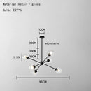 GobekUsa Glass Chandelier with Metal Frame for Parlor, Dining Room, and Bedroom Lighting