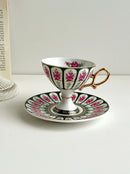 GobekUsa Court Style Latte & Cappuccino Cup Set with Saucer, Tea Cup Set