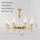 GobekUsa Gold Metal Glass LED Pendant Lights Chain Hanging Lamp