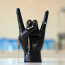 GobekUsa Gold Rock Hand Gesture Sculpture Figurine for Chic Home Decor