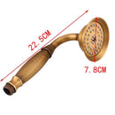 GobekUsa Antique Gold Handheld Shower Head with Holder and Plumbing Hose