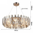 GobekUsa LED Leaf Chandelier: Modern Living Room Decor Lighting for Duplex Rotating Stairs