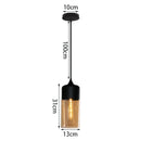GobekUsa Glass Shade Pendant Light, Industrial Kitchen Restaurant Decor Lighting