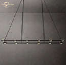 GobekUsa Éclatant Crystal Chandelier - Luxe Rectangular Pendant Light for Home Décor