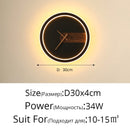 GobekUsa LED Wall Lamp with Clock for Home Indoor Lighting