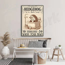 GobekUsa Hedgehog Bath Soap Paws Poster - Funny Bathroom Decor