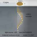 GobekUsa Golden Tapered Chandelier LED - Modern Indoor Lighting for Living Room, Kitchen, and Hall