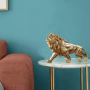 GobekUsa Golden Lion King Resin Statue Ornament for Home Office Desktop Decoration