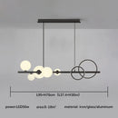 GobekUsa Glass Ball Pendant Chandelier: Scandinavian LED Light for Kitchen Dining Table