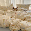 GobekUsa Cartoon Printed Cotton Bedding Set - Soft, Skin-Friendly Duvet Cover
