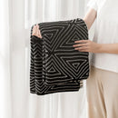 GobekUsa Knitted Triangular Pattern Thin Blanket for Cozy Versatile Living Room Cover