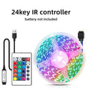 GobekUsa Bluetooth RGB LED Strip Light + 24-Key Controller – 1M-5M Length