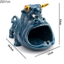 GobekUsa Cartoon Cow Ceramic Ashtray Home Decoration Gift for Boyfriend
