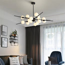 GobekUsa LED Glass Ball Pendant Light: Modern Nordic Chandelier for Living Room, Dining Room, and Cafe