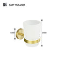 GobekUsa Brushed Gold Brass Bathroom Accessories Set: Hand Towel Bar, Toilet Paper Holder, Robe Hook