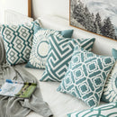 GobekUsa Embroidered Geometric Floral Cushion Cover 45x45cm