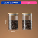 GobekUsa Airtight Glass Coffee Bean Storage Jar with Bamboo Lid for Kitchenpreservation
