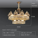 GobekUsa Crystal Chandelier: Postmodern Light Luxury Double-Layer Pendant for Home Living Room