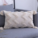 GobekUsa Lace Tassel Cushion Tufted Sofa Pillowcase for Office Chair Pad