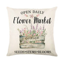 GobekUsa Lavender Flower Linen Pillowcase for Sofa Car, Living Room Decor, Throw Pillow Case