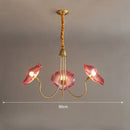 GobekUsa Lotus Leaf Glass Ceiling Chandelier with E14 Bulb