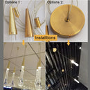 GobekUsa Crystal Glass LED Pendant Lights for Restaurant, Bar, and Staircase
