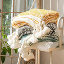 GobekUsa Knit Sofa Blanket - Luxury Decorative Plaid Bedspread Throw Blanket