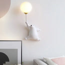 GobekUsa Bear Moon Wall Lamp: Modern Cartoon Light for Kids' Bedroom Décor