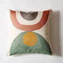 GobekUsa Abstract Embroidered Pillow Cover 45x45cm Pink Beige for Living Room