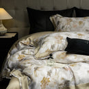 GobekUsa Eucalyptus Fiber Floral Print Bedding Set: Duvet, Sheet, Pillowcases - 4Pcs