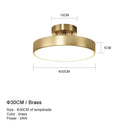 GobekUsa Brass LED Ceiling Chandelier: Adjustable, Modern Fixture for Bedroom, Living Room, Kitchen, Aisle.