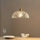 Retro Floral Glass Pendant Light