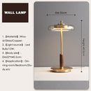 GobekUsa Gold Lustre Glass Mushroom Table Lamp for Bedroom Living Room Study