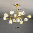 GobekUsa Crystal Chandelier Pendant Light for Living Room Bedroom Ceiling, Luxury Indoor Lighting