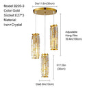 GobekUsa Gold Crystal Chandelier: Elegant Dining Room Pendant Lighting