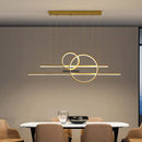 GobekUsa Gold Black Dimmable LED Chandelier for Dining Room Kitchen Bar Lighting