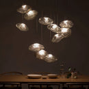 GobekUsa Glass Cloud Chandelier LED Pendant Lamp for Villa Staircase & Hotel