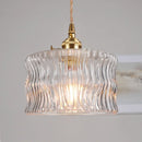 GobekUsa LED Brass Pendant Lamp Modern Clear Glass Dining Light