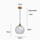 Nordic Ripple Glass Longline Pendant Light