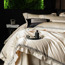 GobekUsa Luxe Champagne Bedding Set in Silky Egyptian Cotton - Queen King Sizes