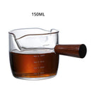 GobekUsa Glass Espresso Milk Jug With Handle: Heat-resisting, Double/Single Mouth, Glass Scale Measure Mugs