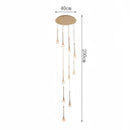 Modern Crystal Pendant Light With Adjustable Height