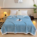 GobekUsa Imitation Rabbit Velvet Warm Blanket: Soft Fluffy Coral Fleece Lap Sofa Throw Blanket