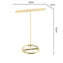 GobekUsa Golden Geometric Jewelry Display Rack - Desktop Storage & Home Decoration