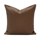 GobekUsa Brown Beige Faux Leather Cushion Cover 45x45cm for Home Sofa Living Room
