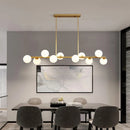 GobekUsa Glass Balls Chandelier: Stylish Suspension Lighting for Dining Room, Kitchen, and Office