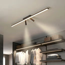 GobekUsa Acrylic Black Strip LED Chandeliers for Indoor Living Dining Room