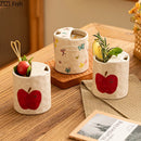 GobekUsa Cartoon Pattern Porcelain Cup - Creative Coffee Mug for Dining Table