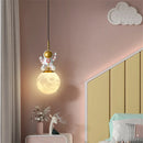 GobekUsa Astronaut Chandelier: Personalized Children's Room Decor Lighting for Warm Atmosphere