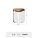 GobekUsa Glass Spice Jar with Acacia Wood Lid, 10oz Airtight Storage Container